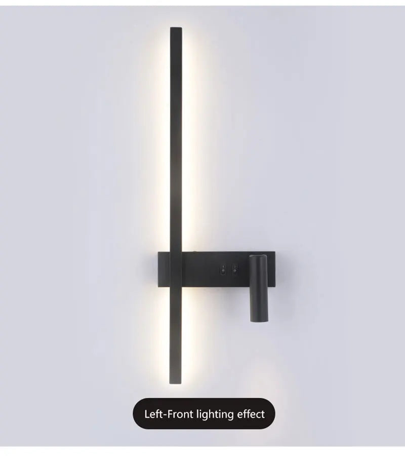 Modern LED Wall Lamps with Switch for Bedroom Indoor LED Wall Lights with 350° Rotatable Spotlight for Kitchen Dinning Room Home