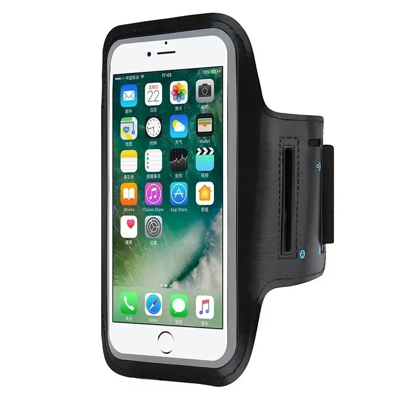 Running Armband for iPhone 13 14 15 with Card Slot & Key Pockets, Sports Arm Bands Cell Phone Holder Fit Up to 6.5 Inch