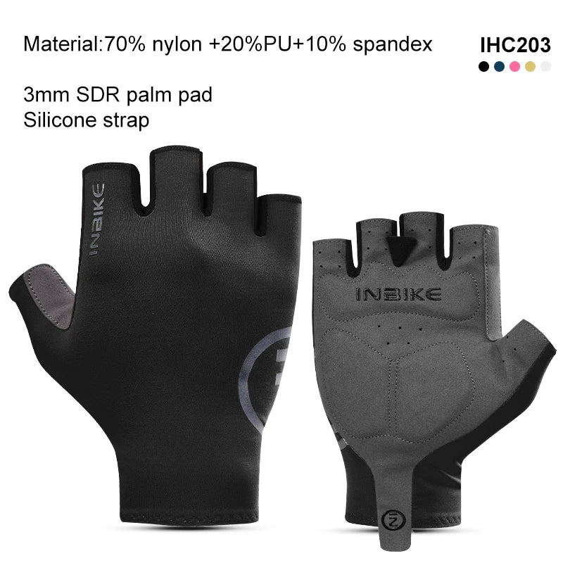 INBIKE Cycling Gloves Half Finger Summer Men Women MTB Gloves Shock-absorption Mountain Bike Sports Gloves Cycling Accessories