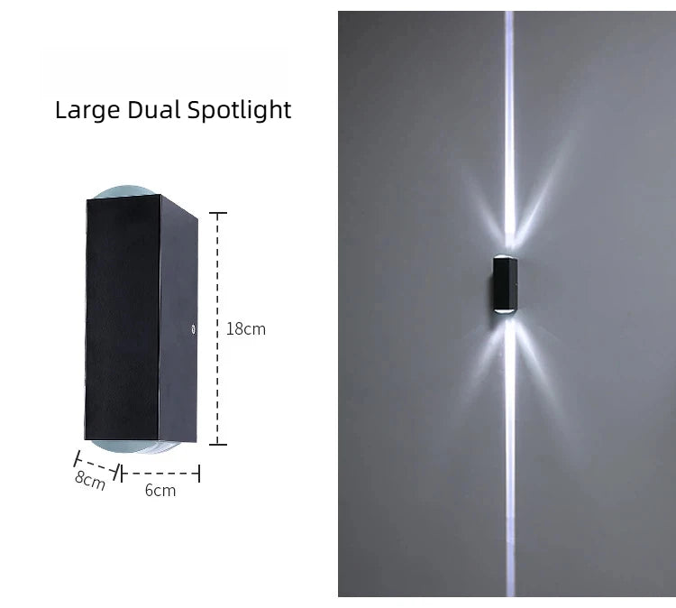 LED Indoor Outdoor Wall Lamps Villa Courtyard Pillar Spotlight Stair Lighting Boundary Home Illumination
