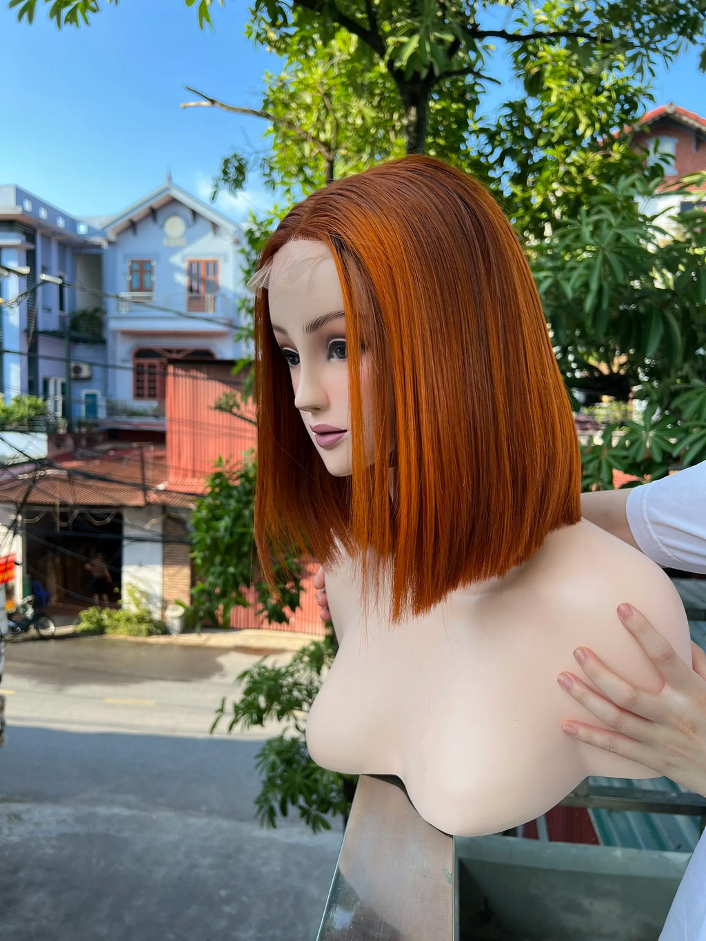 Piano Color Lace Front Clip-in Short Wig Vietnamese Virgin Hair Double Drawn Bone Straight 8Inch Highlight Human Hair Bob Wig