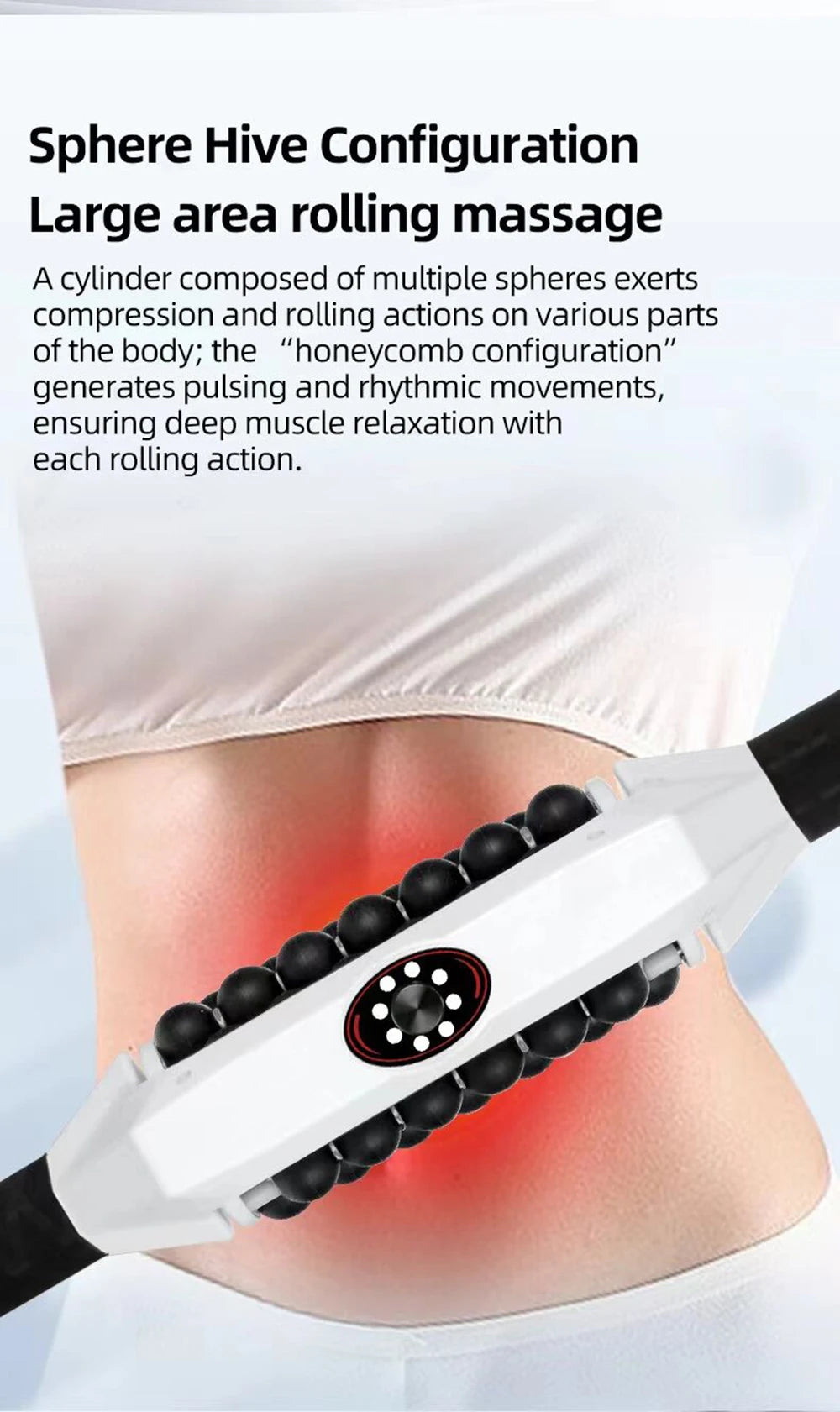 70W Electric Roller for Muscle Body Relaxing High Frequency Rolling Massage Rechargeable Body Shapping Slimming Machine