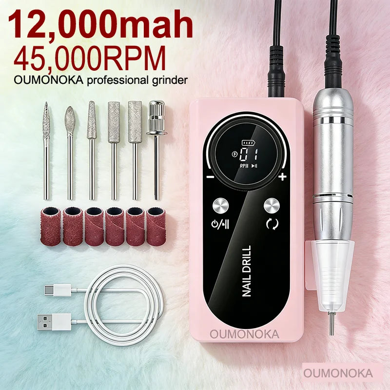 Professional Nail Drill Set Manicure Cutter Nail Equipment Nail Supplies Home Use Electric  Nail Drill Machine Nail Grinder