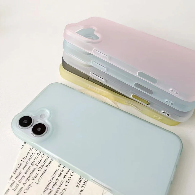 Ultra Thin Matte Transparent Soft Phone Case For iPhone 17 Air 16 15 14 Plus 13 12 11 Pro Max Luxury TPU Silicone Protect Cover