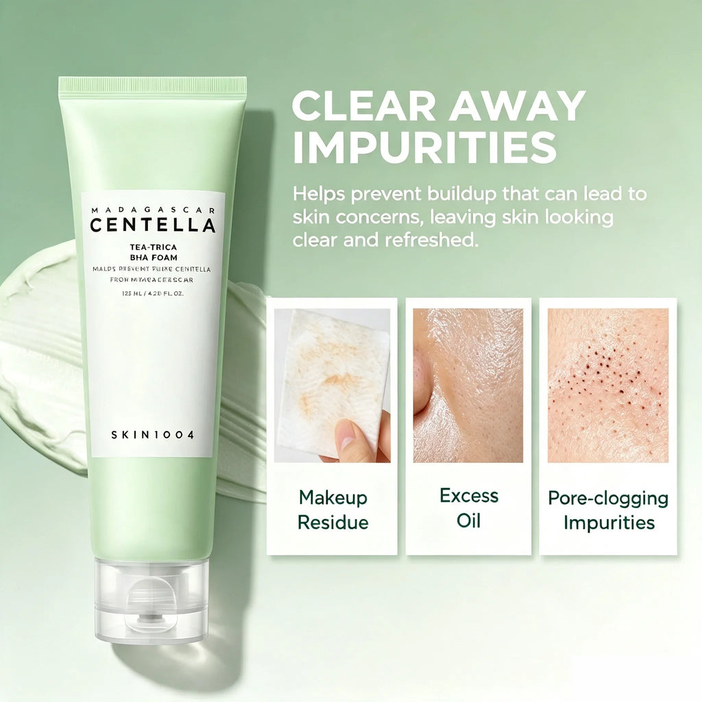 Korean Centella Poremizing Deep Cleansing Foam,Tone Brightening Cleansing Gel Foam,Facial Moisturizing Fresh Cleanser 125ml