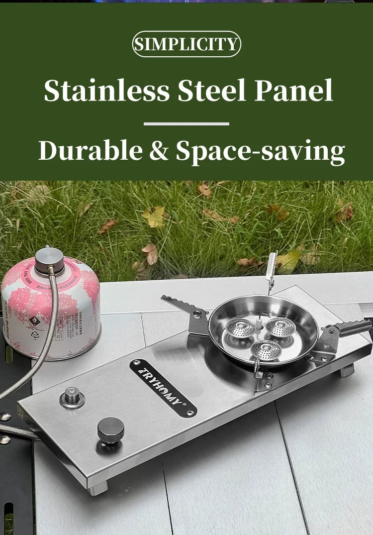 IGT Half-Unit Gas Stove 7200W High Power Stainless Steel IGT Burner Plate Folding Camping Igt Gas Burner BBQ Grill Desktop Stove