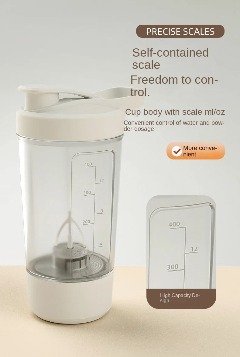Electric Blender Cup Portable Blender Cup Milk Powder Protein Powder Blender Automatic Shaker Cup Home Travel Outdoor Sports Gym