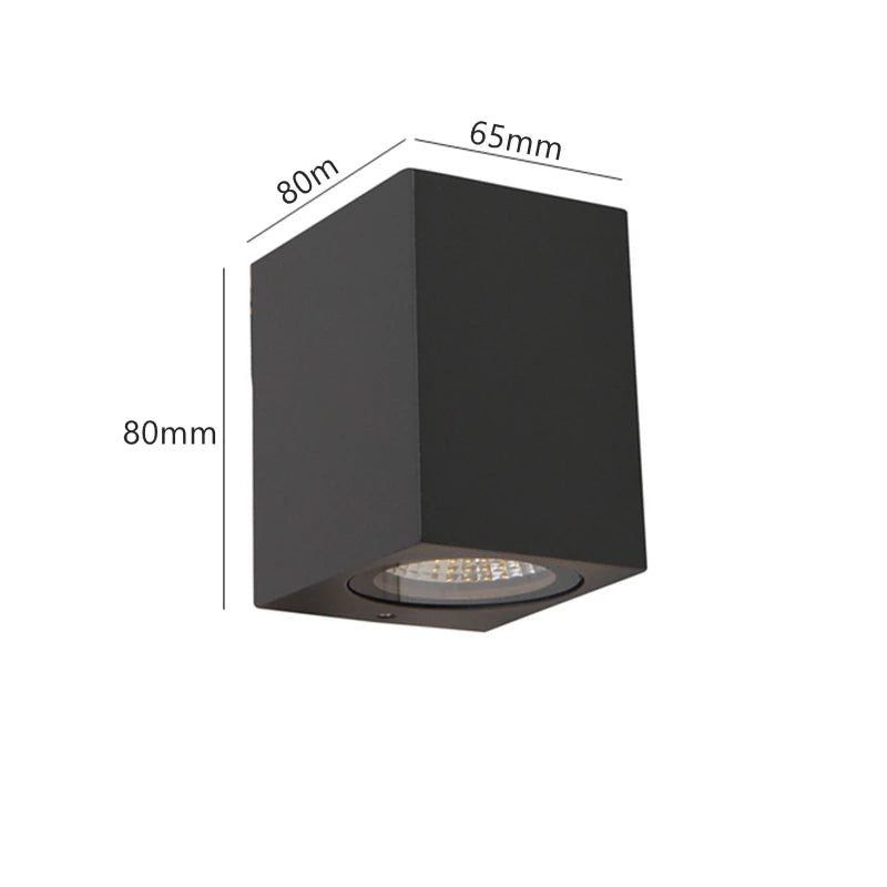 Tuya Smart LED Wall Light Up and Down RGB CCT Outdoor Bluetooth/WIFI APP Control GU10 Bulb Exterior Garden Porch Sconces Lamp
