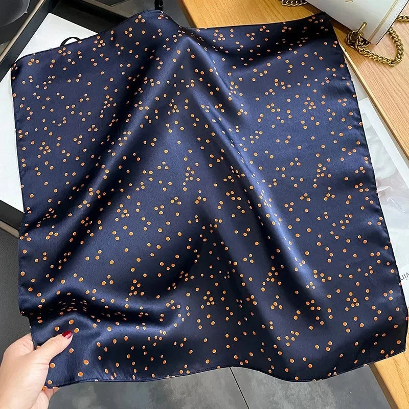 Nature Silk Neck Scarves Lady Foulard Lovely Strawberry Print 100% Real Silk Square Scarf for Women Bag Ribbon Hairband Kerchief
