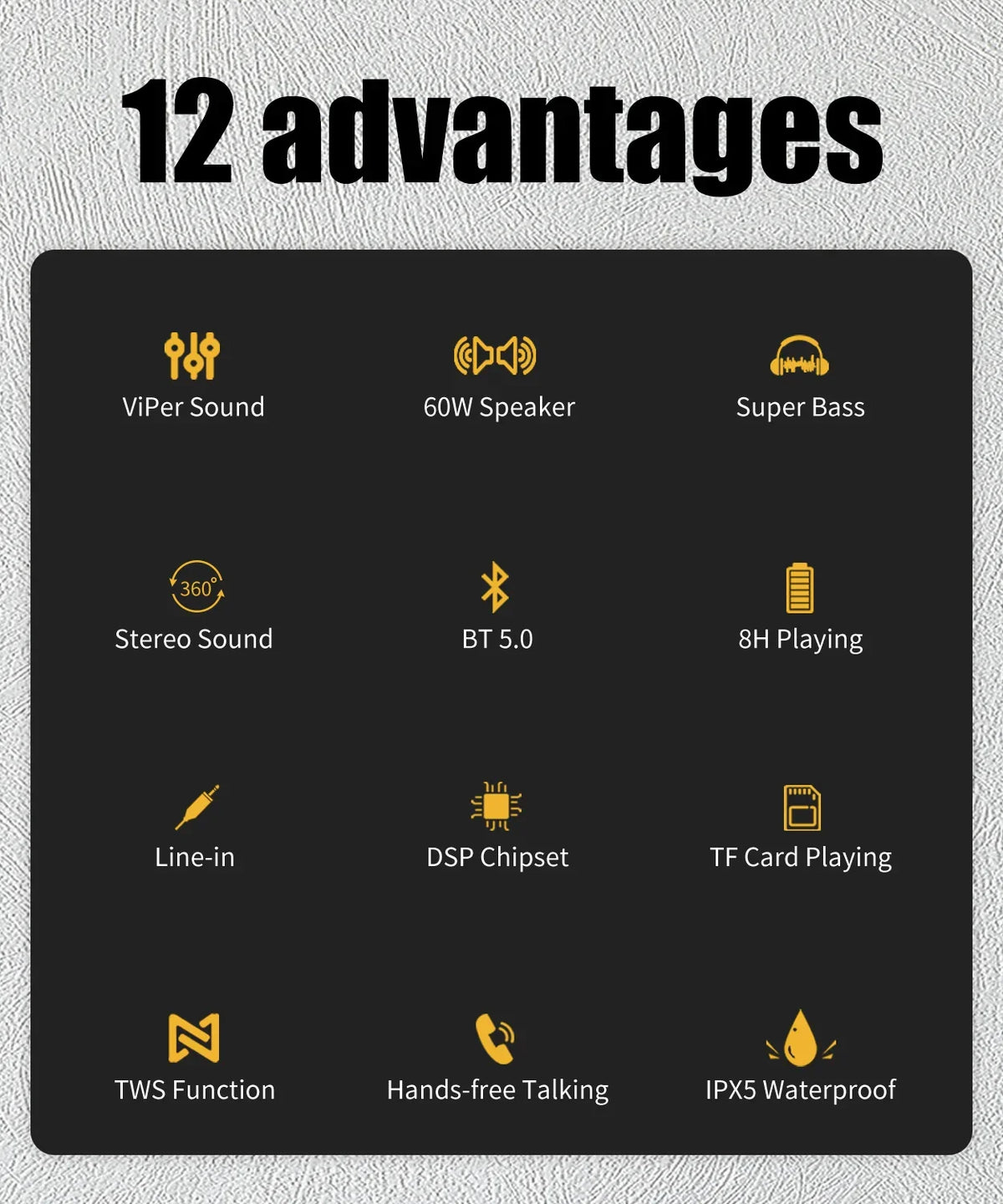 Xdobo X8 II 60W Portable Bluetooth-Compatible Speakers 6600mAh Bass Sound Box Wireless Waterproof TWS Boombox