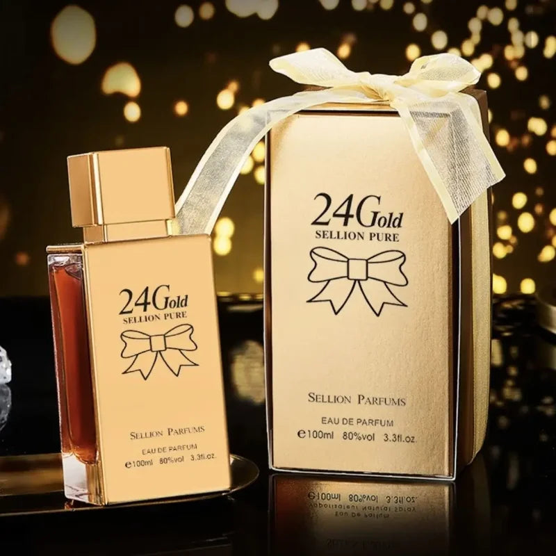 TaoCui Gold Women Perfume 100ml Woody Fragrance with Sandalwood Cedar Musk Long Lasting Elegant Scent Perfect for All Occasions