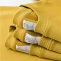 Winter 380g Thicken Warm Undershirt Casual Unisex 100%Cotton T-Shirt Loose Fit and Casual Brushed Fleece Pure Color Sweatshirt