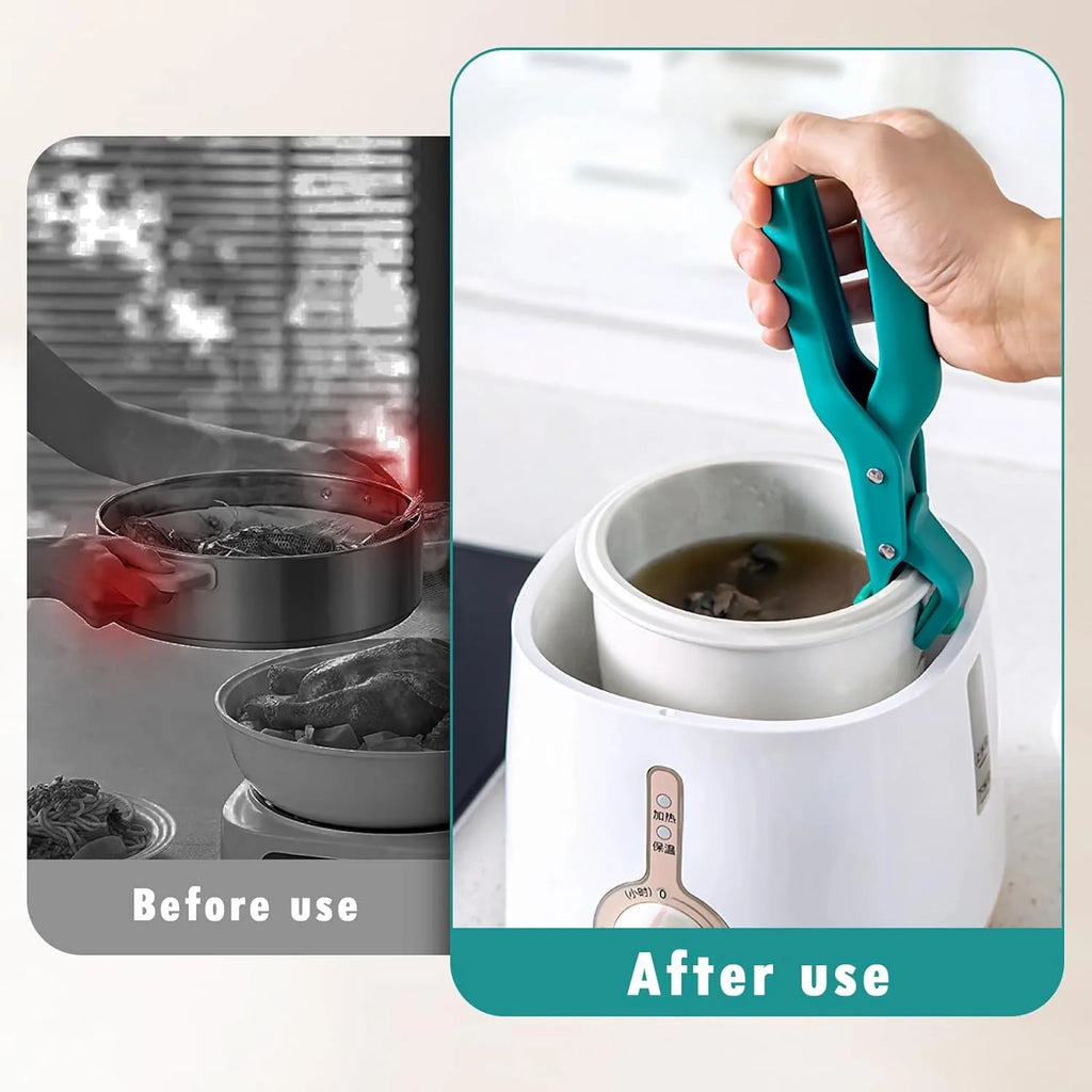 Non-Slip Stainless Steel Bowl Clip Anti-Hot Plate Gripper Portable Dish Lifter Holder for Hot Pot Pan Kitchen Gadgets Cooking To