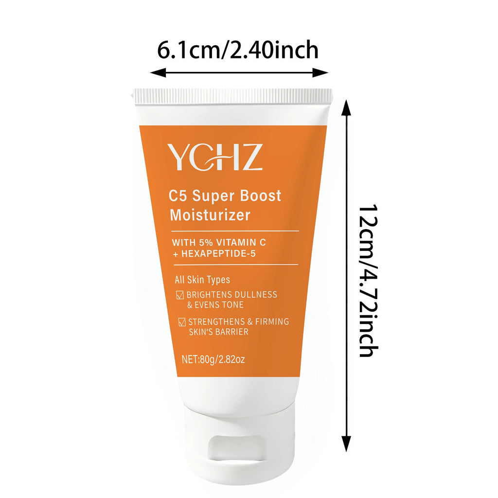 Vitamin C Brightening Cream (Containing Hyaluronic Acid, Collagen, and Niacinamide) — Brightens Skin Tone, Visibly Evens Out Skin Tone, Deeply Hydrates, Is Refreshing and Non-Greasy, Absorbs Quickly, Suitable for All Skin T