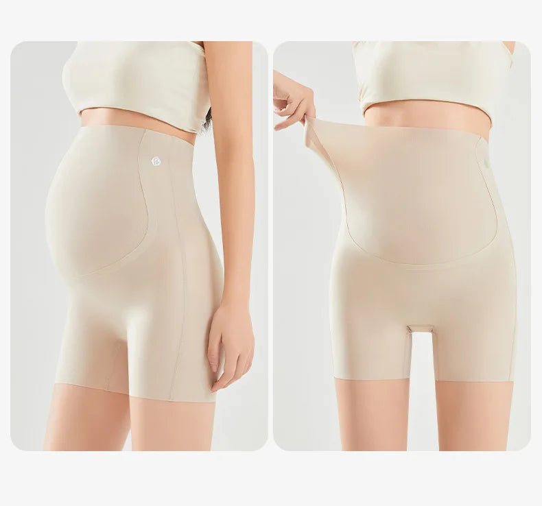 Maternity safety pants spring and summer thin anti-light leggings safety privacy belly support pants