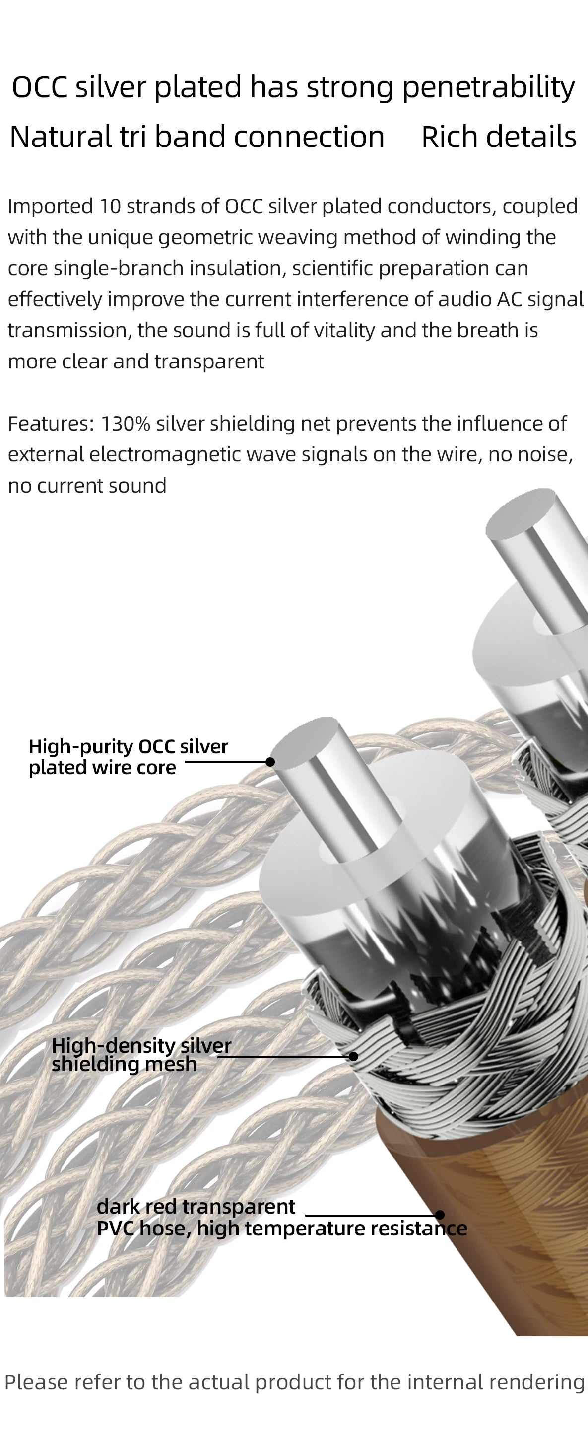 High Speed RJ45 Network Cable 7N OCC Silver Plated HiFi Cat8 Ethernet Cable 40Gbps Laptop Internet LAN Cable for PC Router