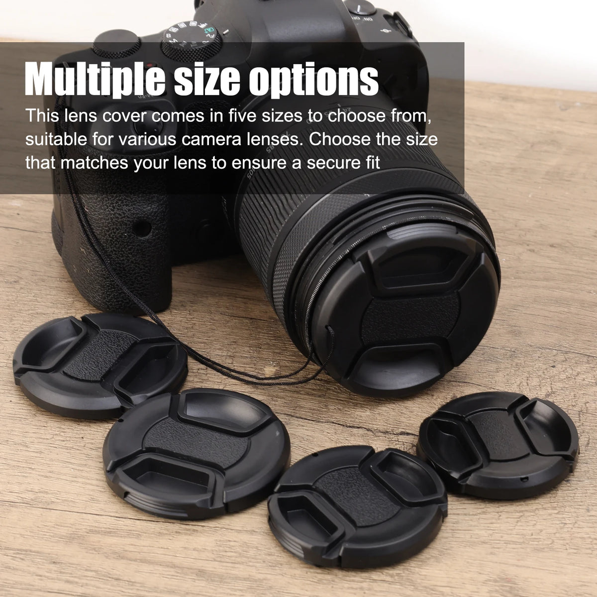 Universal Lens Cap 49 52 55 58 62mm Center Pinch Snap on Front Cap Cover for DSLR Camera Lens Protector Protective Accessories