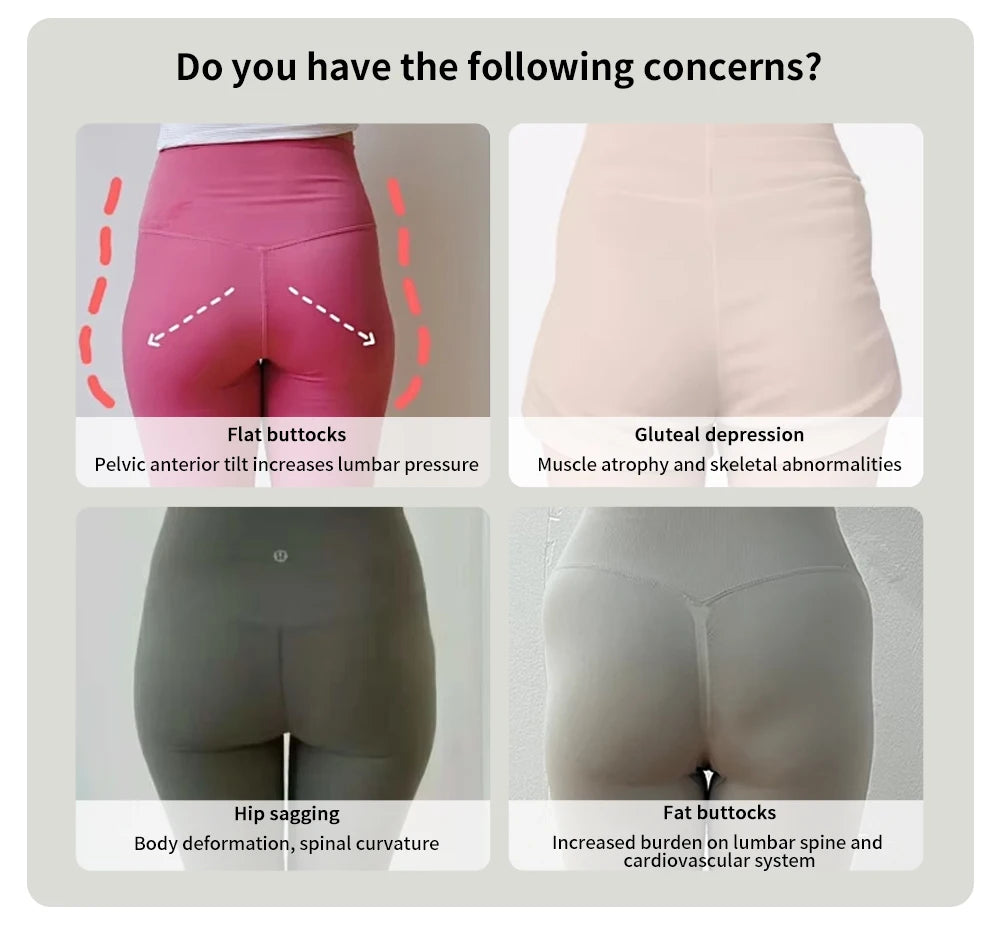 EMS Toning Shorts 6 Modes 30 Levels Yoga Pants Butt Lifter Pelvic Floor Trainer for Slimming Thighs & Hips Massage Body Shaping