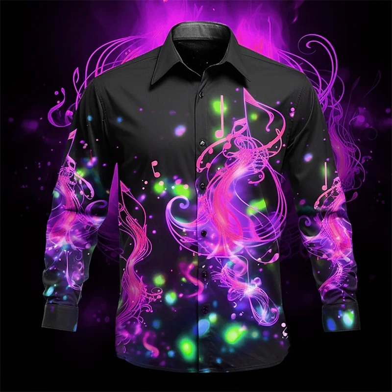 Men's Tops Suit Lapel Splash Paint Shirt Fashion Men's Luxury Casual Sports Light Comfort Soft Designer Design New Style 2027