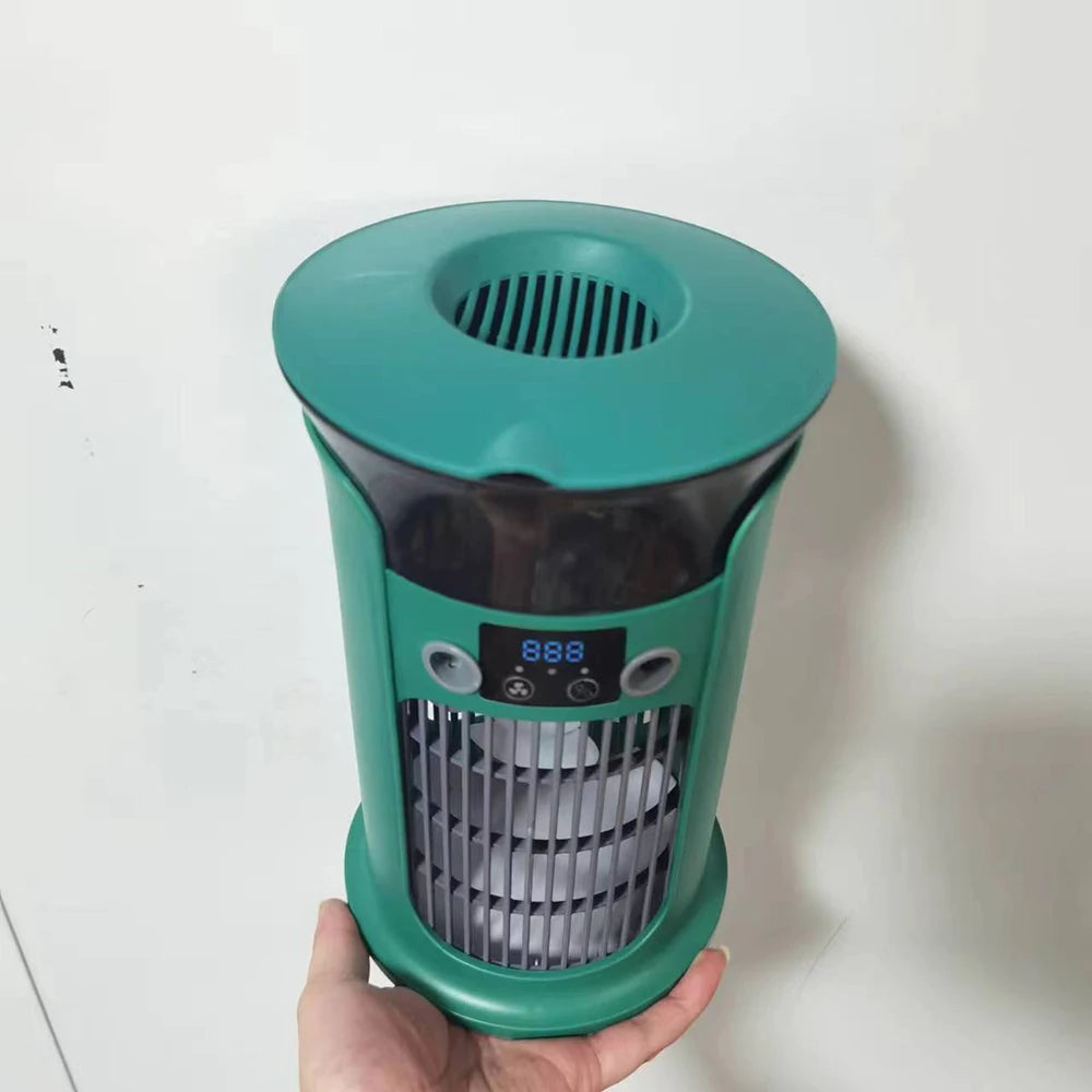 Desktop Mini Air Conditioner Portable USB Air Cooler Fan For Home Room Camping Humidifier Cooling Fans 7 Color Night Lamp 선풍기