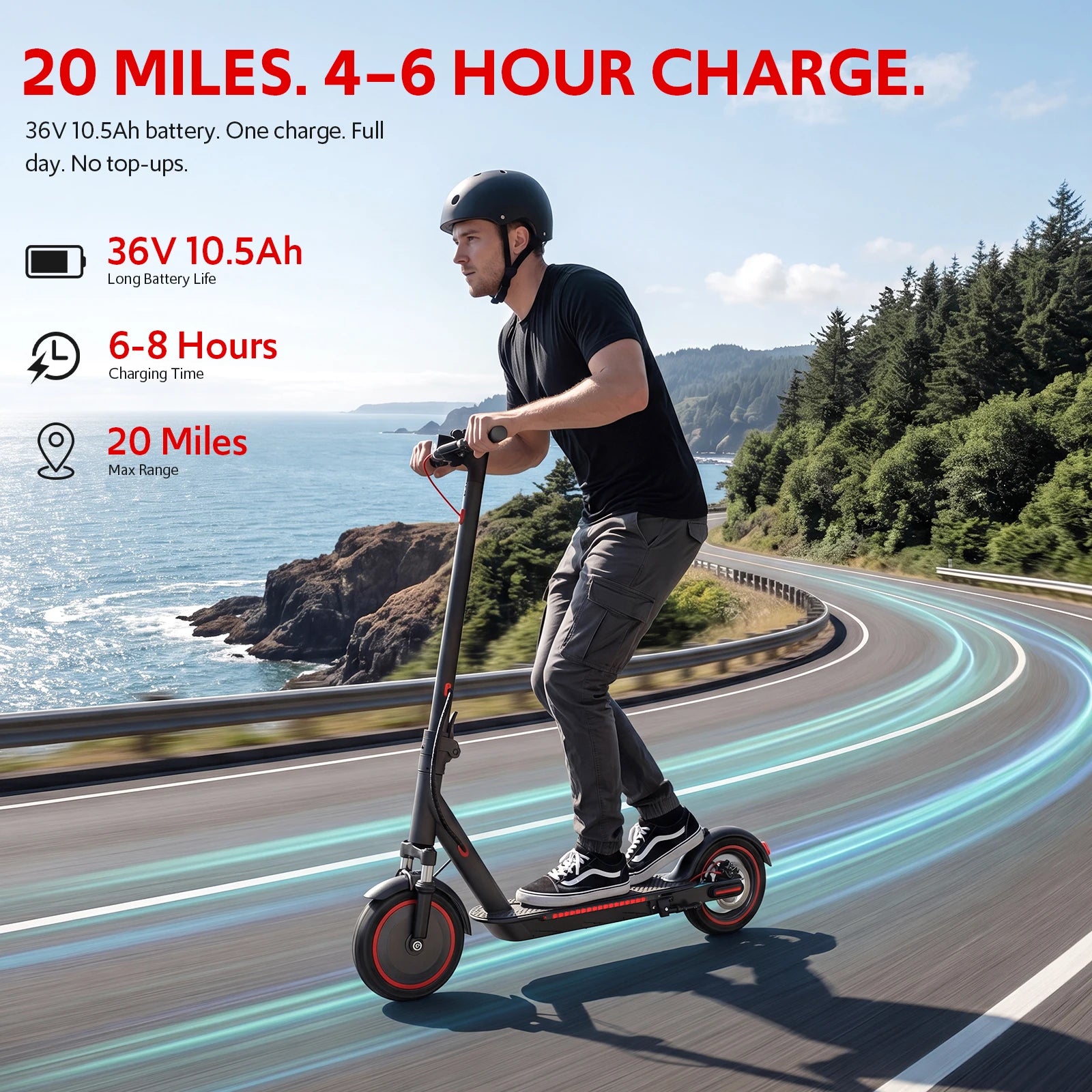 Electric Scooter Adults, Foldable E-Scooter with Front Suspension & Front/Rear Turn Signal Lights, 10" Large Honeycomb Solid Tires, 550W Motor, 36V 10.5AH Battery, Up to 20 Miles Range & 22 MPH