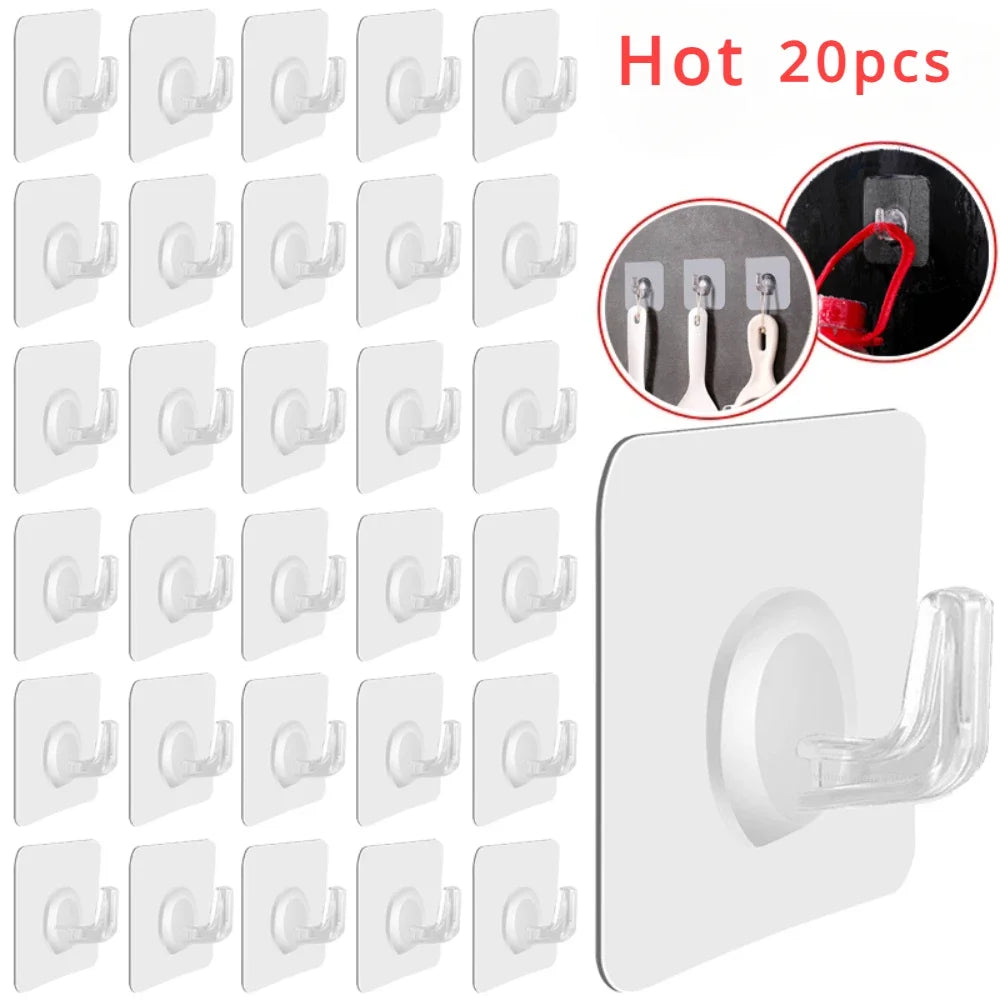 Hook Laundry Accessories Home and Decoration Personal Care For Kitchen Gadgets 1/5 Pcs Adhesive Wall Hooks Washing Powder Garden