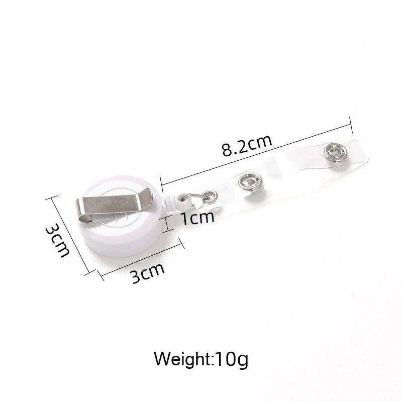 Flower Retractable Buckle Card Holder Women Business Badge Case Reel Clip Girls Cardholders Doctors Nurses Hang Credential holde