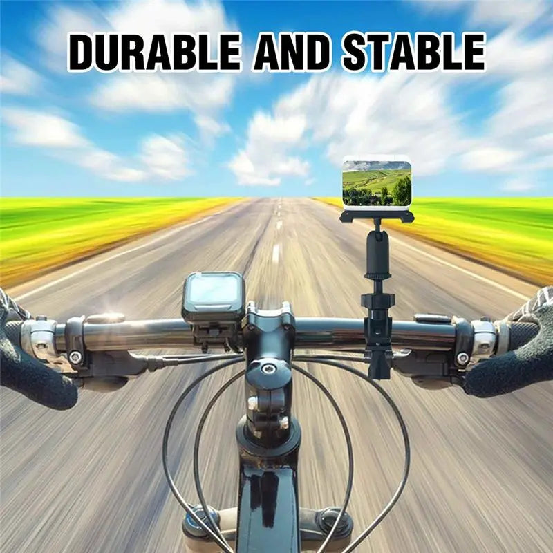 【Camera Accessories】 Bicycle Bike Sports Camera Clamp Mount Holder Clip 360 Degree Rotating Bracket for GO3 Action Camera