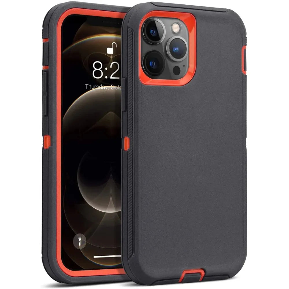 Shockproof Case for iPhone 16 15 14 13 12 11 ProMax Plus Military-Grade Heavy Duty Slim Silicone Cover Soft TPU Bumper 2-Pack