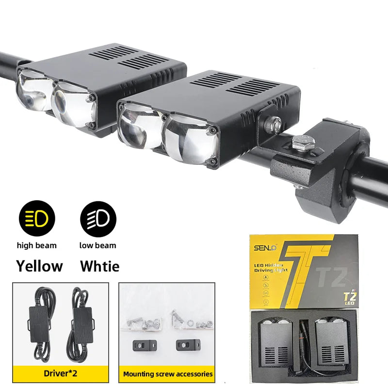 Senlo Universal Car LED Fog Light Kit 80W Super Bright Headlight Waterproof Auxiliary Lights Easy Install for SUV Pickup Truck