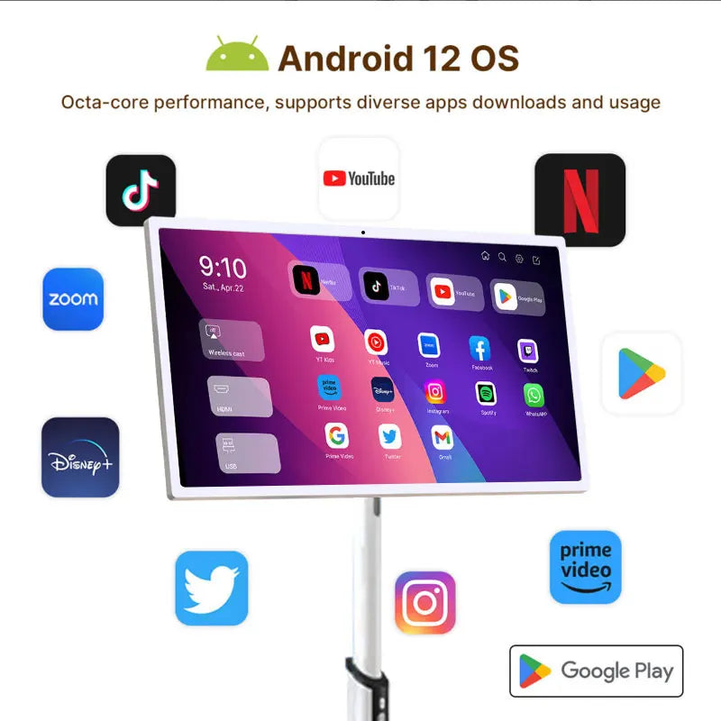 32 Inch Gaming Monitor Smart Tvs Television Touch Screen Tv Mobile Tv Android System Portable Display Screen Move At Will