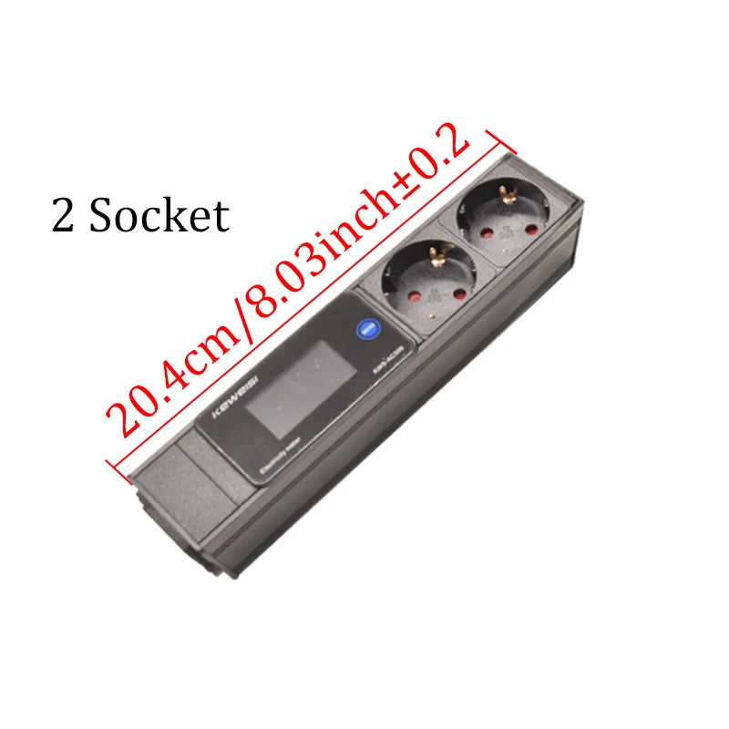 EU Power Strip Power Energy Volt Watt Kwh Meter 2/3/4/5/6/7/8/9/10/11Ways EU Socket extension electrica C14 interface