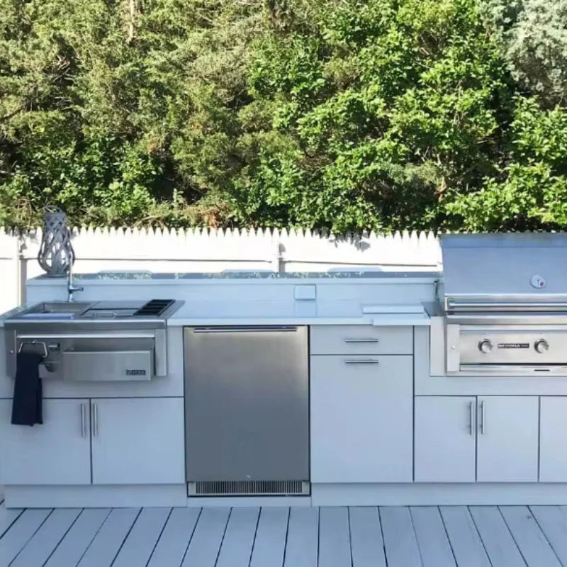 YG Custom Wholesale Supplier Stainless Steel Outdoor Kitchen Cabinet BBQ Island One Stop Complete Set Commercial or Home