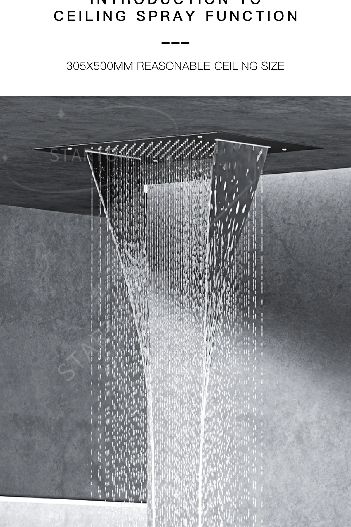 Luxury Black Brass Shower System, Wall Mounted Led Digital Display, Cold Hot Dual Control, Four Function Ceiling Shower Tap