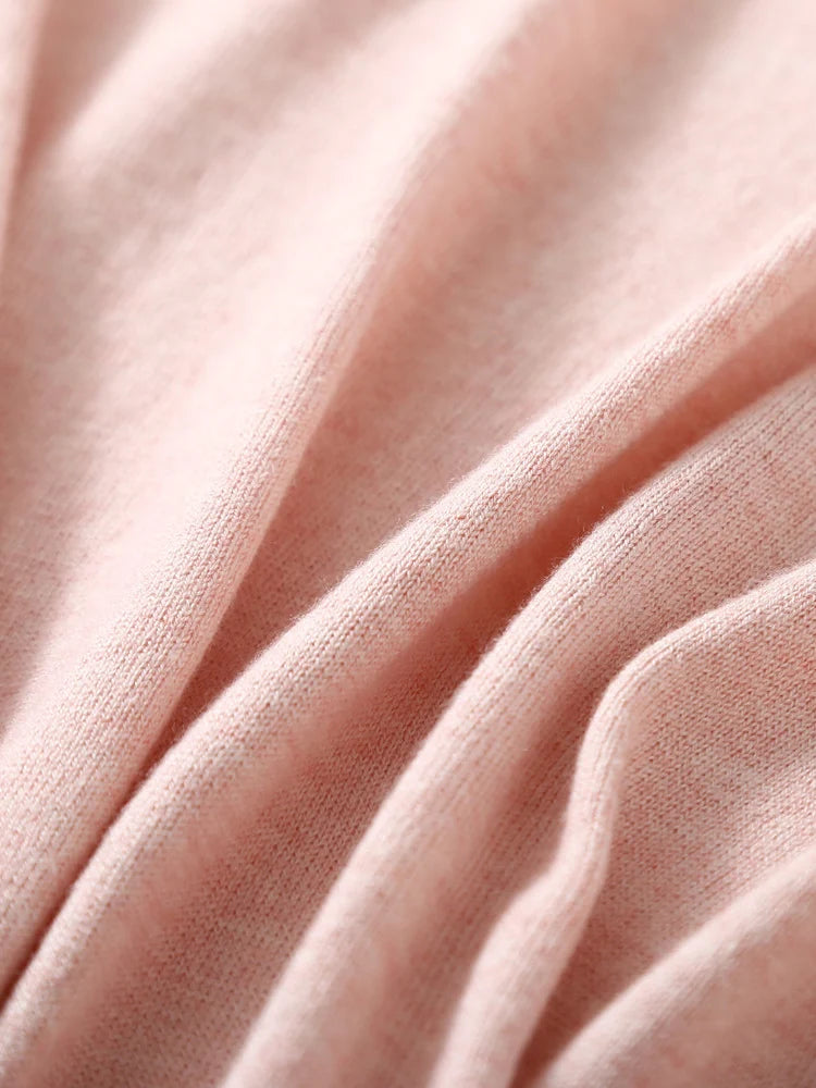 SuyaDream Woman Basic Sweaters Silk and Cashmere Blend O neck Pullovers Solid Sweaters 2024 Fall Winter Bottoming Shirts