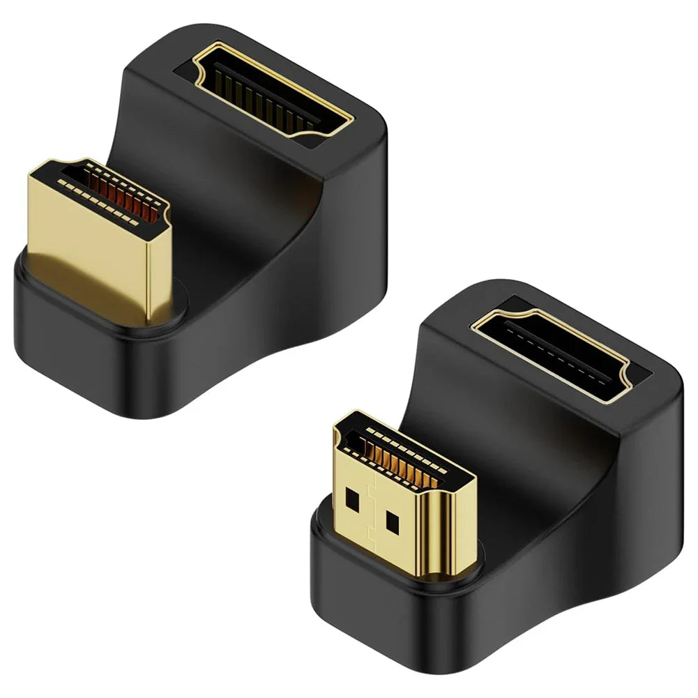 8K UHD U Shape HDMI-compatible2.1 Adapters 180 Degree Up/Down Angle Male to Female Extender Connector for Laptop PC HDTV