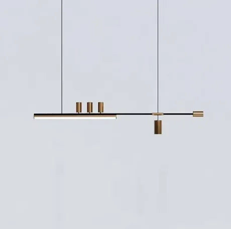 Minimalist Restaurant Chandelier Modern Light Luxury Simple Nordic Bar Table Spotlight Designer Creative Straight Strip Lights