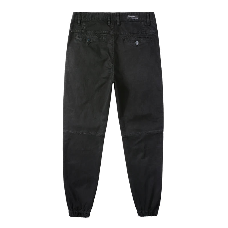 Streetwear Fashion Men Jeans Elastic Stretch Slim Fit Spliced Designer Casual Cargo Pants Hombre Hip Hop Joggers Men Overalls
