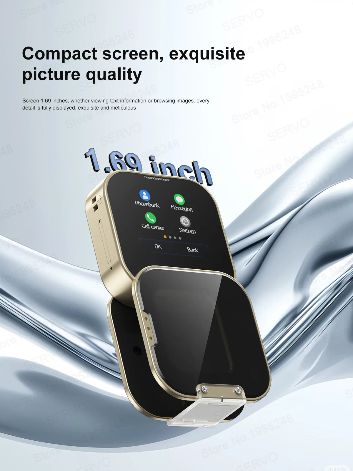 SERVO I19 Rotate Small Box Touch Mobile Phone 2SIM Standby Magic Voice Bluetooth Sync Music Torch Mini Rotation Cellphone Type-C