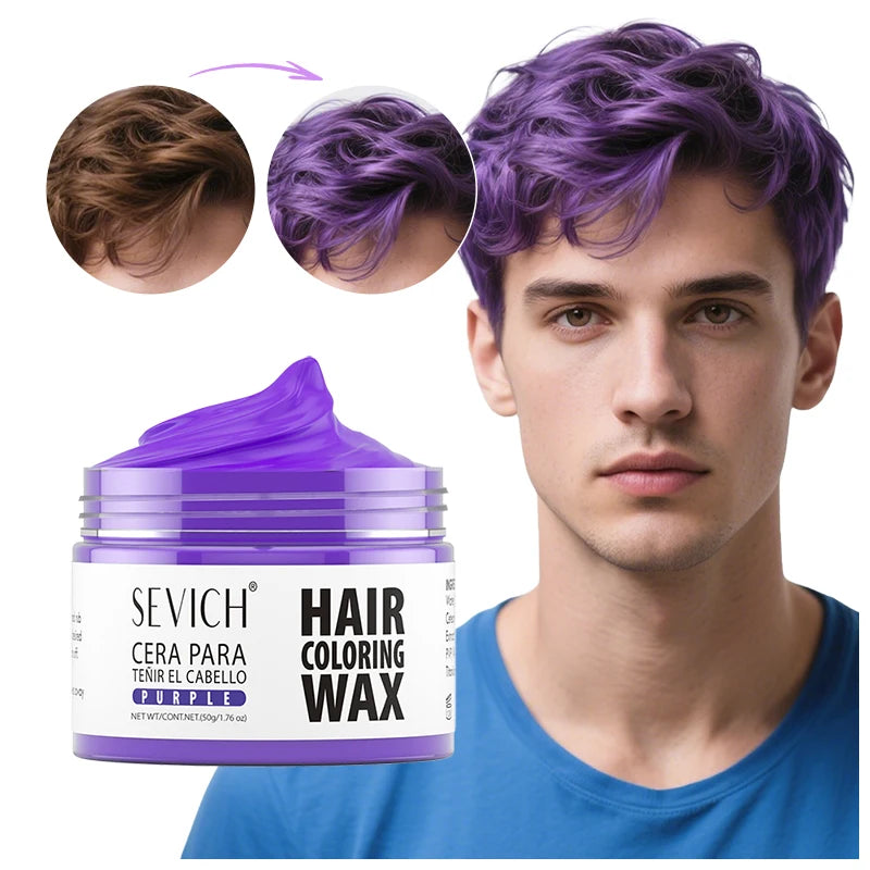Valentine's Day DIY Hair Dyed Mud Hair Colour Wax Easy To Wash Coloring Cream One-time Hairs Beard and Eyebrows Colour Products