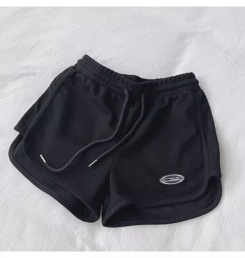 SMVP 2026 Women Casual Drawstring Sports Shorts Thin High Waist Yoga A-line Shorts Loose Women Running Straight Trousers Summer
