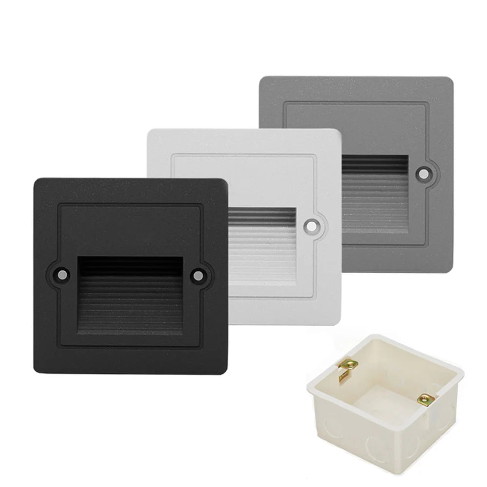 Outdoor Led Stair&Step Light 3W Waterproof Recessed Wall Corner Lamp For Home Landscape Pathway Stairway Garden Yard Footlight