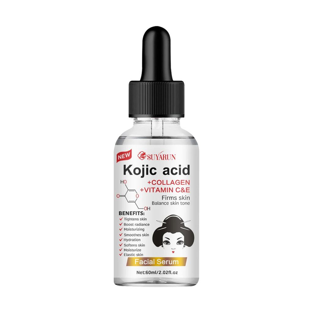 SUYARUN Propolis VITAMIN E & Kojic Acid Face Serum - Brightening Anti-Aging Treatment, Fades Dark Spots, Evens Skin Tone.