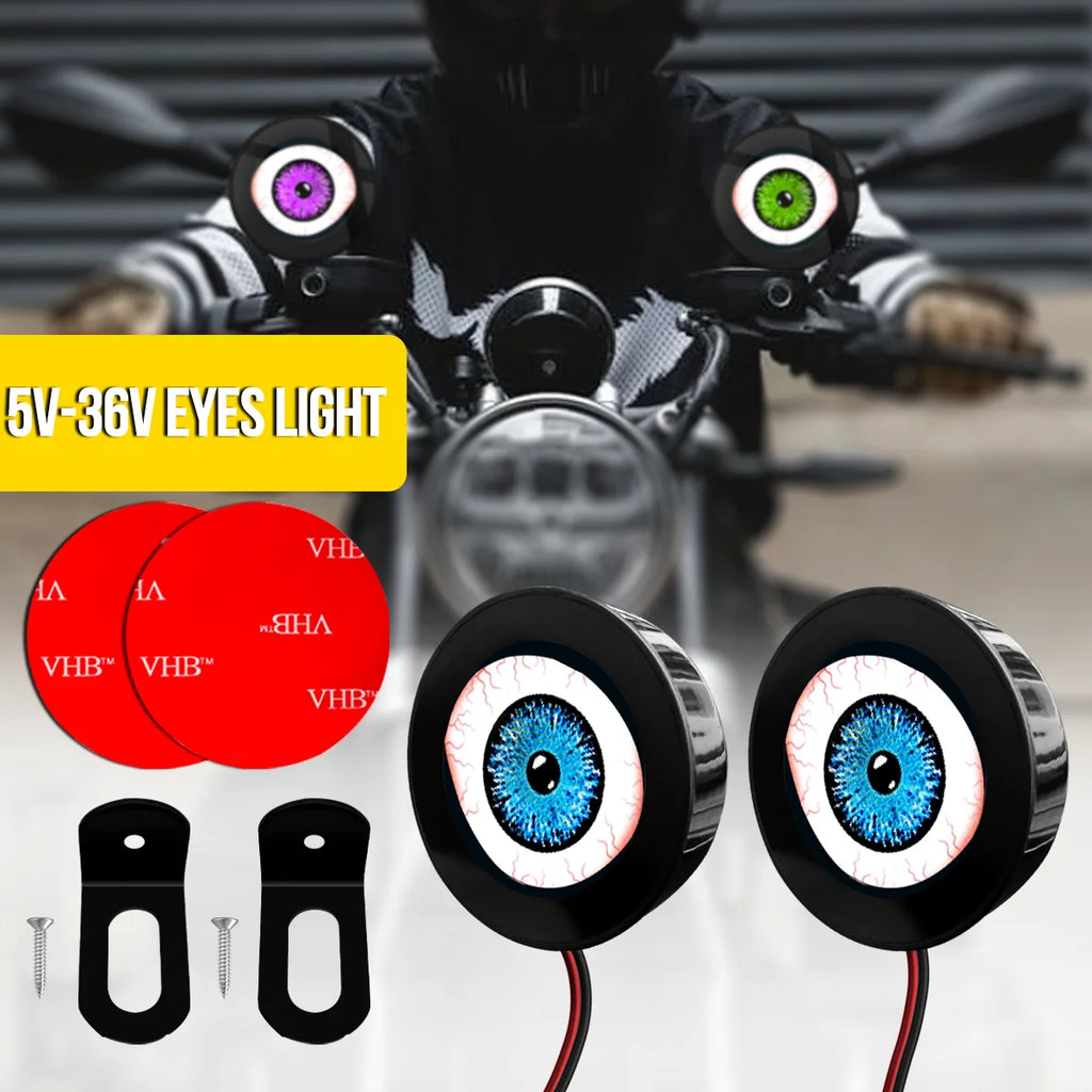 Cool Decoration Dynamic LED Car Headlights Devil Eye LED Car Light Headlight Assembly Modified Eagle Eye Light Cars Accessory
