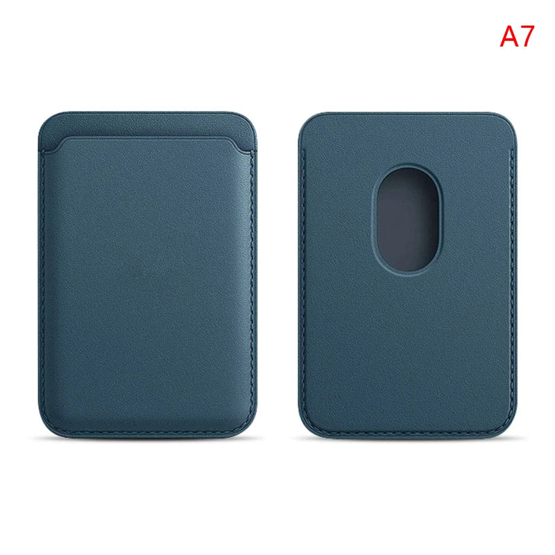 Women Man Leather Soft Card Wallet Phone Card Holder for MagSafe Magnetic Case Suitable for All iPhone Cases Card Phone Back Bag
