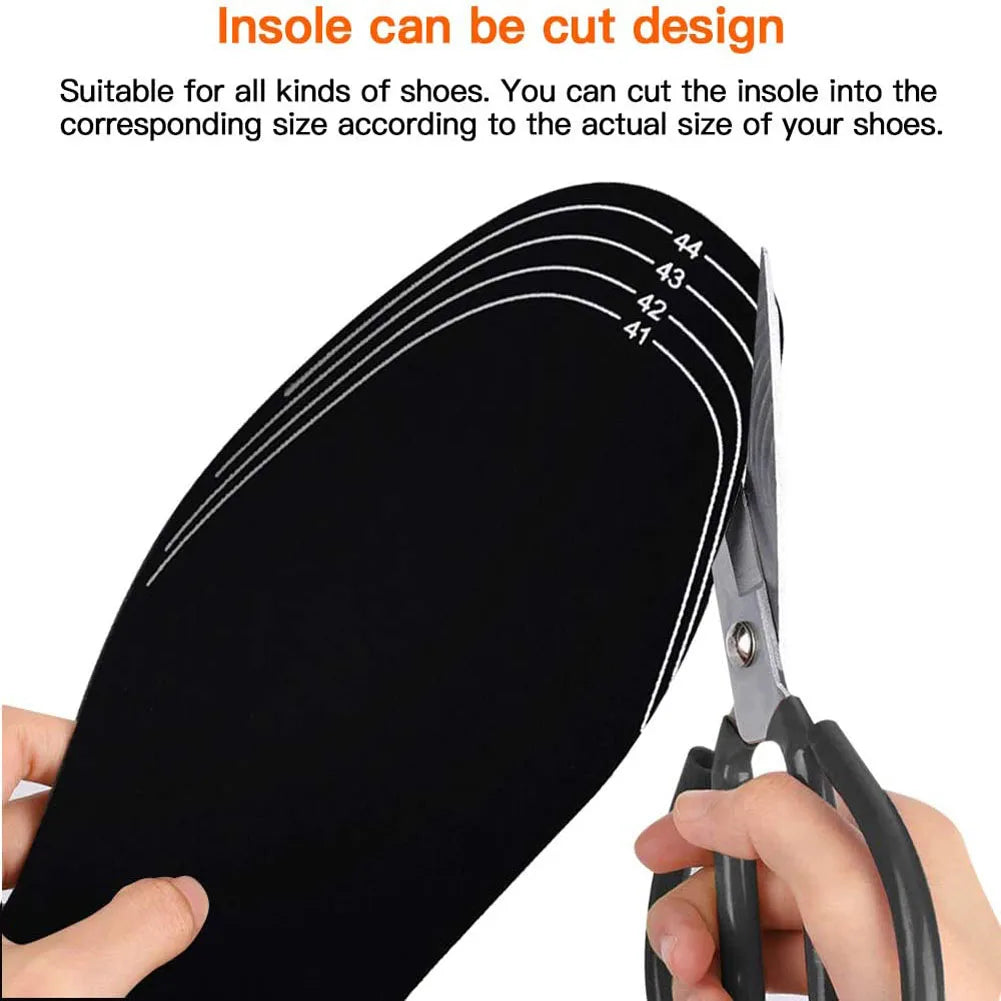 USB Rechargeable Heated Insoles (Size 35-45) | DIY Cuttable for Outdoor Skiing & Winter Warmth