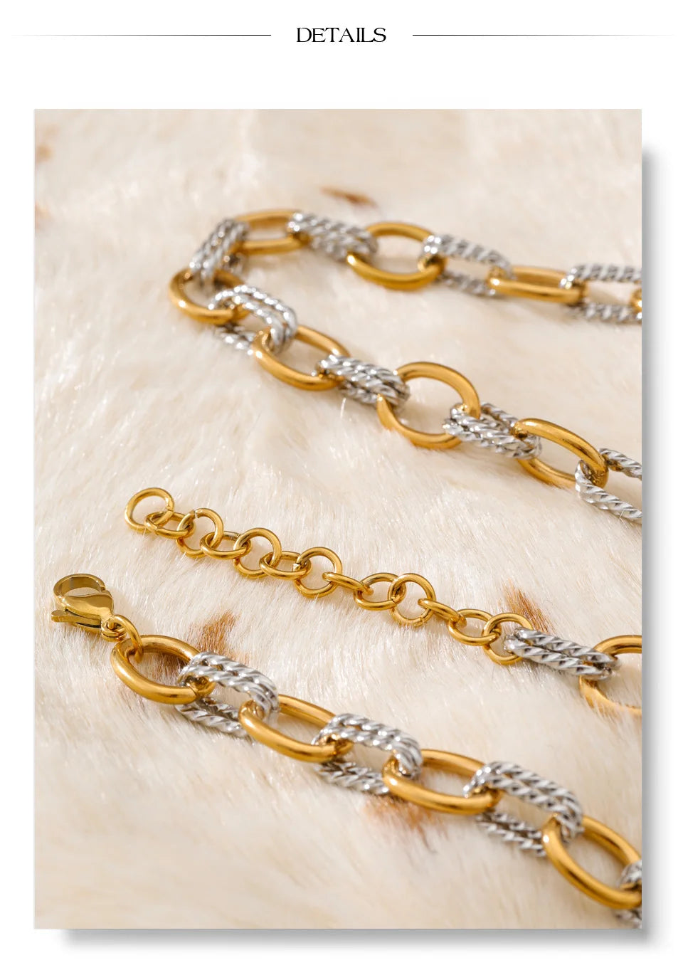 Yhpup Stainless Steel Metal Handmade Chain Statement Necklace Bracelet 2026 PVD Plated Waterproof Popular Statement Jewelry