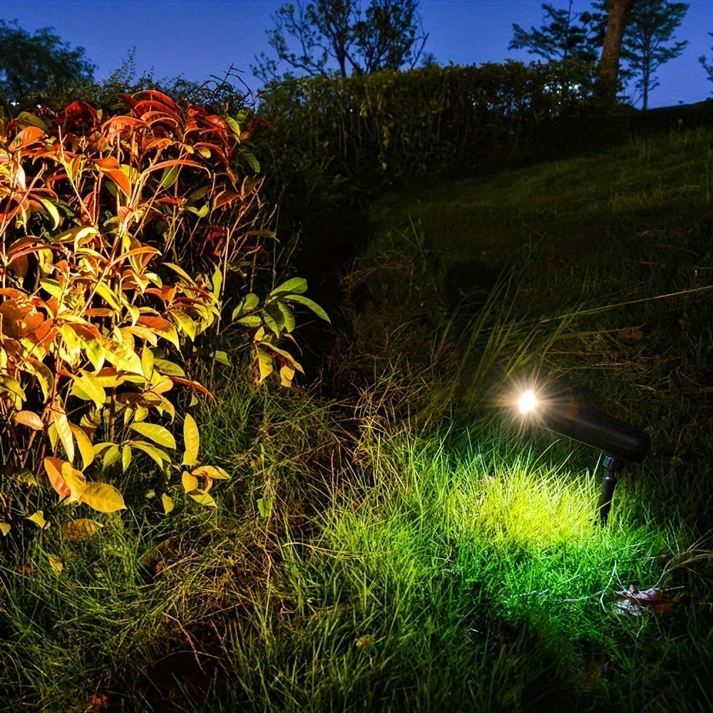 LED Solar Outdoor Courtyard Spotlights Waterproof Garden Decoration Atmosphere Lights 2modes of Tree Garden Channel Lighting