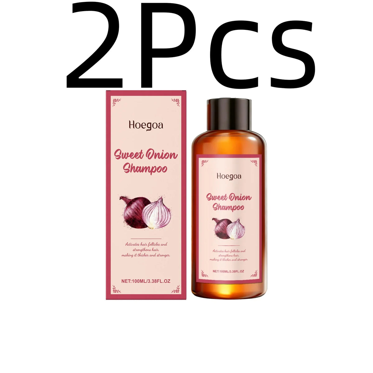 Hoegoa Onion Hair Shampoo Deep Nourishing Hair Soothing Dryness Scalp Repair Split Ends Improve Texture Gentle Cleansing Shampoo