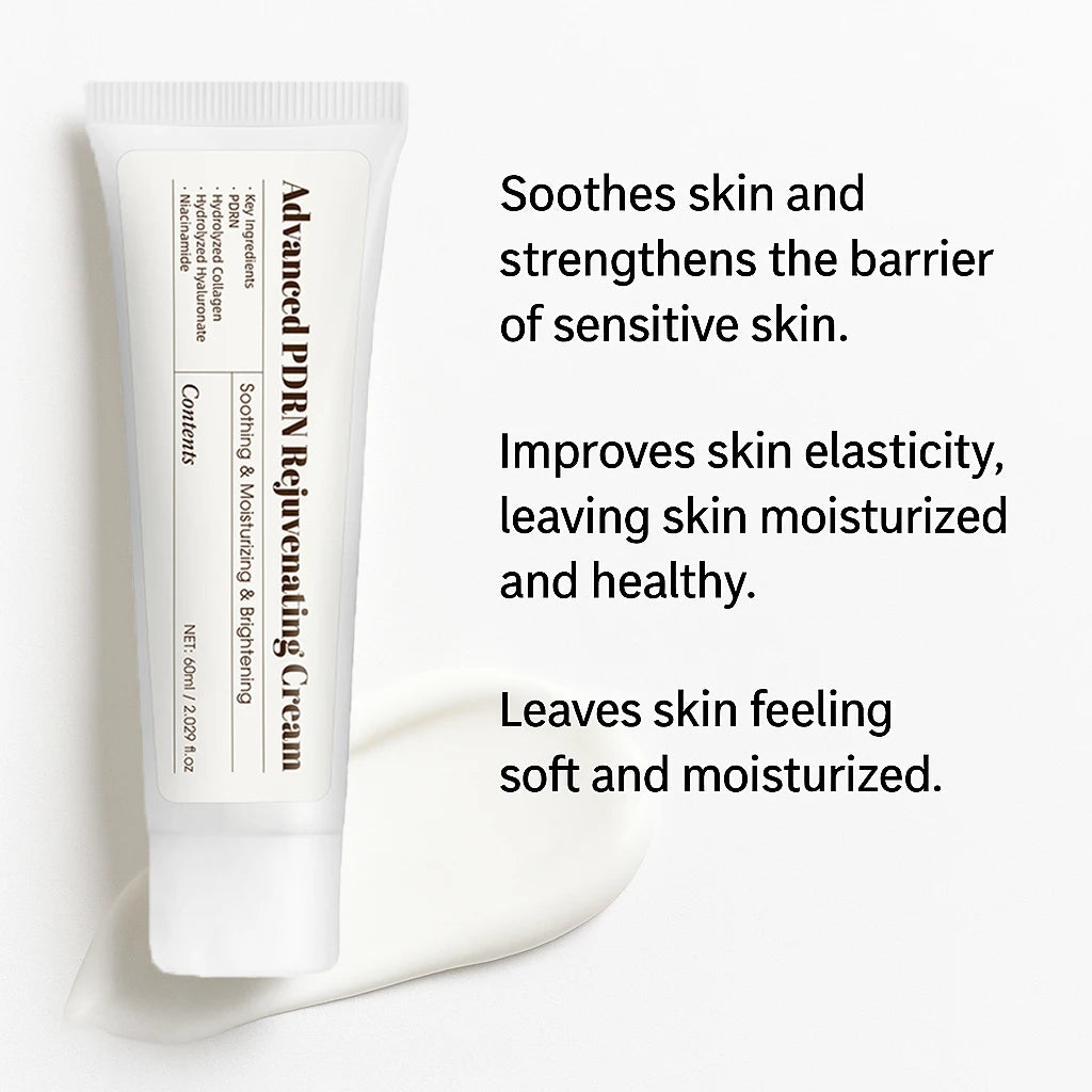 Advanced PDRN Rejuvenating Cream, Salmon DNA PDRN Face Moisturizer for Firming Skin, Women's Face Cream for Glow Skin, 60ML